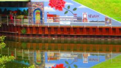 Newark Rose Mural Reflecting on Erie Canal in Wayne County (photo)
